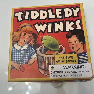 Vintage 1939 Transogram Tiddledy Winks Game w/Colorful Box Model 3317 Gold Medal - Image 1 of 4