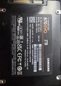Samsung 870 EVO 2TB 2.5" SATA III Internal SSD (MZ-77E2T0B/AM) - Picture 1 of 2