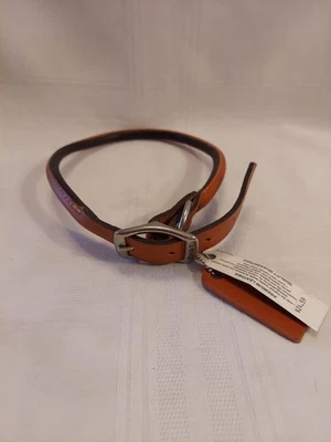 Circle T Latigo Tan Leather Dog Collar Round 3/8"- 24" (D18) - Image 1 of 4