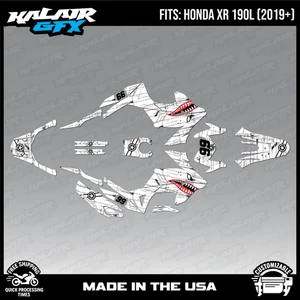Graphics Kit for  Honda XR190L (2019+) Predator - WHITE - Picture 1 of 4