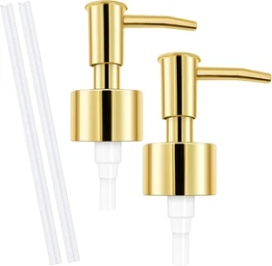 Confezione 2 Pompa Dispenser Sapone Oro Ricambio - Pompa Sapone per Lozione e Vetro Regolare - Foto 1 di 12