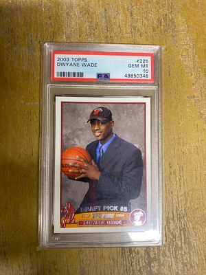 Dwayne Wade - 2003-04 Topps Miami Heat Rookie RC #225 - Gem Mint PSA 10 - Image 1 of 2