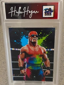 Hulk Hogan COLOR BLAST SLABBED carta da wrestling - Foto 1 di 2