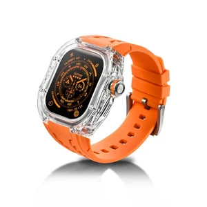RYUEUYA Coque et Bracelet Robuste Designer Translucide Compatible pour Apple Watch - Photo 1 sur 6