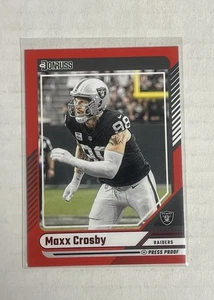 Maxx Crosby 2024 Donruss #255 Las Vegas Raiders Press Proof Red - Picture 1 of 4