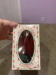 Vintage Chili Pepper String Lights Red - Picture 1 of 4