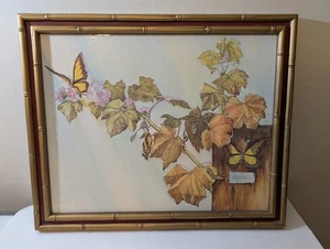 Stampa artistica incorniciata farfalla monarca "New Life" di Joni Eareckson Tada finto bambù - Foto 1 di 19