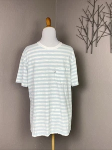 Alex Mill blau/weiß gestreiftes Ringer Pocket Tee Baumwolle Kurzarm M - Bild 1 von 5