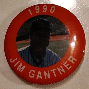 Vintage MLB Jim Gantner 1990 J.K.A. SPEC Baseball Button Hat Cap Lapel Pin 1.5" - Picture 1 of 6