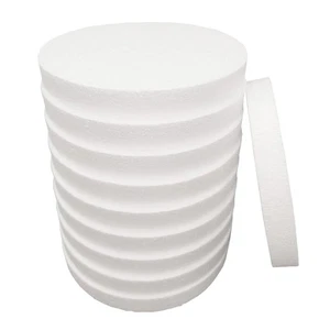 8 Inch 10-Pack Foam Circles for Crafts (1" Thick), Polystyrene Round Foam Dis... - Picture 1 of 6