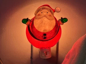 Christmas night light Santa claus with head on a spring AA18 - Picture 1 of 4