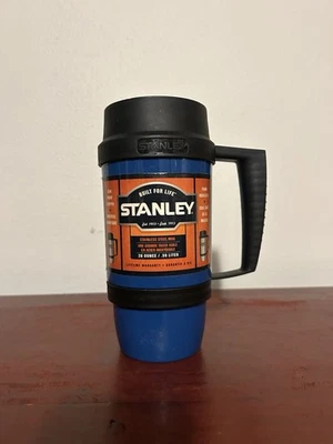 Stanley Built for Life Stainless Steel Travel Mug 20oz Blue Black Handle NOWT - Image 1 of 2