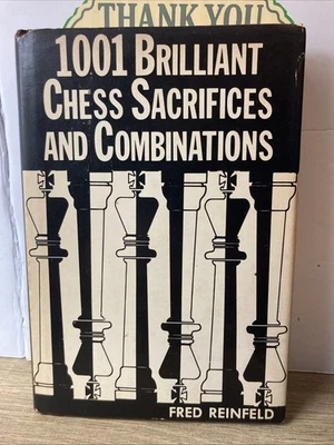 1001 Brilliant Chess Sacrifices & Combinations by Fred Reinfeld - Imagem 1 de 4