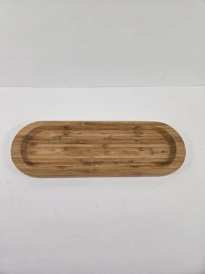 Pampered Chef 15" Bamboo Wooden Cracker Tray 2247 Server Platter Plate Plank - Image 1 of 4