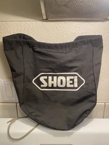 Vintage Shoei motorcycle helmet bag Original X Large Drawstring Black White Logo - Picture 1 of 3