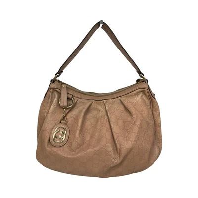 Bolso Hobo Gucci Sukey Guccissima Cuero Rosa Rubor 232955 Auténtico Italia Foto 1 de 4