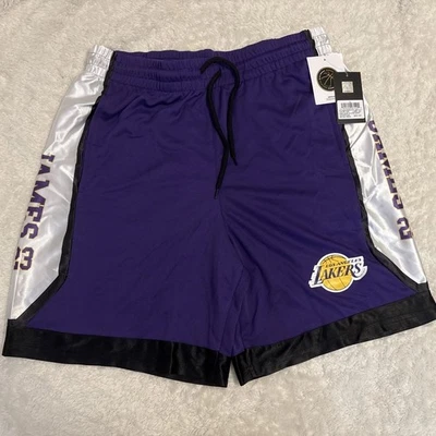 NBA Los Angeles Lakers King Court Player Basketball Purple Shorts James 23 Sz M - Image 1 of 4