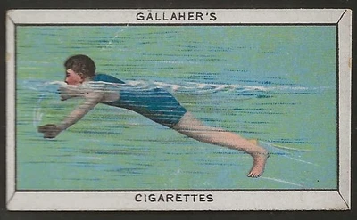 GALLAHER-SPORTS SERIES 1912-#044- SWIMMING - BREAST STROKE - Image 1 of 2