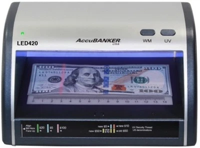 AccuBANKER Cash and Card Counterfeit Bill Detector, Money Checker with LED UV... - Image 1 of 4