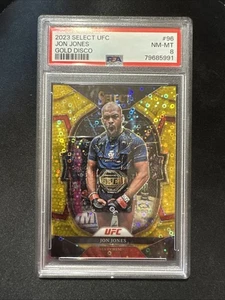 2023 Panini Select UFC #96 JON 'BONES' JONES "Gold Disco" SP/10 GOLD Raro 🔥 - Imagen 1 de 2