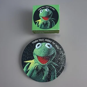 Vintage 1977 Hallmark Springbok Mini Round Puzzle - YOURS TRULY KERMIT THE FROG - Picture 1 of 7