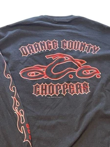 Camiseta De Colección Y2K 03 Orange County Choppers Para Hombres XL Desteñida Llamas de Fuego Manga Larga - Imagen 1 de 13