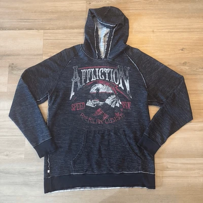 Vintage Reversible Affliction American Customs American Flag Hoodie Size XXL - Image 1 of 4