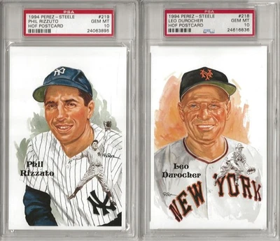 Rare 1994 Perez-Steele Hall of fame Leo Durocher postcard PSA 10 Series 12 - Image 1 of 2