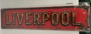 Liverpool F.C. Schild Blech ~ Plakette Memorabilia 40x10cm Liverpool F.C. - Bild 1 von 2