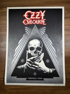 Kunstdruck Poster "Ozzy Osborne Farewell Tour" von Shepard Fairey Silber XX/450 - Bild 1 von 16
