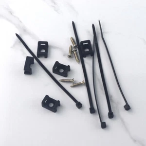 100 Set Nylon Kabelhalter Wand Mit Kabelbinder Halter Satteltyp Und Schrauben - Bild 1 von 7