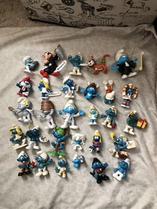 Vintage 1980s Schleich Smurfs Lot Of 29 Mixed Figures Germany Peyo - Picture 1 of 8