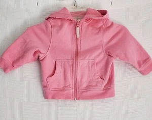 HANNA ANDERSSON BABY FRENCH TERRY HOODIE Pink 80 18-24 M Full Zip - Picture 1 of 10