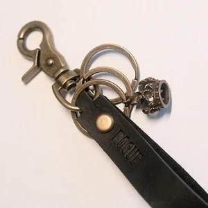 Personalized D&D leathe key ring, Handmade Black Leather, Unique customized gift - Bild 1 von 12