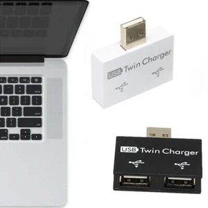 1-zu-2-Port USB 2.0-Stecker, USB-Dual-Splitter-Hub-Kabel-Adapter-Konverter Neu - Photo 1/15