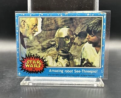 See-Threepio Is Injured! 1977 Topps Star Wars #23 Jedi Luke Ben Obi-Wan Kenobi - Image 1 of 2