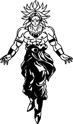 ORACAL Broly Dragon Ball Z DBZ Wall Car Truck Window Vinyl Sticker Decal 10"