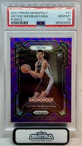 Victor Wembanyama RC 2023-24 Panini Prizm Monopoly Purple 81 Gem Mint PSA 10 - Bild 1 von 3
