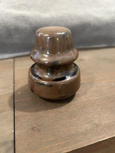 Vintage Ceramic Brown Toadstool Insulator Good Condition Beautiful Color - Picture 1 of 4