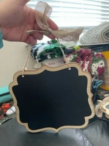 Amscan Rectangle Wooden Chalkboard Sign Decoration Brown Trim New!!! - Picture 1 of 2