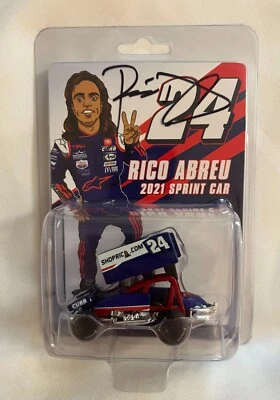 Rico Abreu Shoprico.com 2021 #24 1/64 SPRINT CAR DIECAST AUTOGRAFIADO FIRMADO Foto 1 de 2