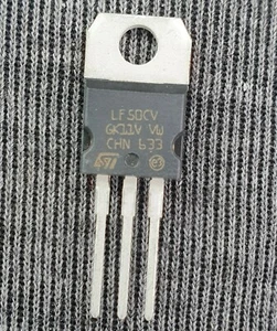 Pack of 60 -  LF50CV IC: voltage regulator, fixed 5V 0.5A TO220AB THT STMicro - Picture 1 of 2