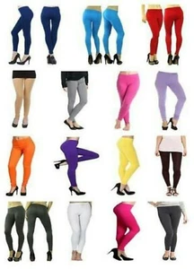GIRL COTTON FULL ANKLE LEGGING WHITE - Picture 1 of 5