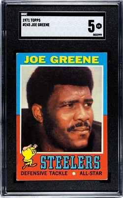 Topps Joe Greene Rookie Steelers 1971 #245 SGC 5 ¡Excelente estado! Foto 1 de 2