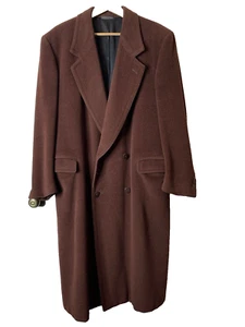 PAL ZILERI Rust Brown Cashmere Blend Italian Designer Men's Coat SZ 46 R READ! - Picture 1 of 16