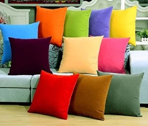 Set of 4 Velvet Cushion Cover 18x18 Ultra Soft Cushion Cover Throw Pillowcases - Picture 1 of 21