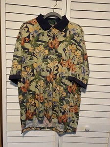 Am A Player Shirt Men's XL Golf Polo Korbel California Champagne Hawaiian Floral - Picture 1 of 11