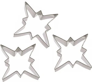 Weihnachten formschöne STERNE 3er SET Plätzchen Kekse Ausstecher Zenker - Bild 1 von 3