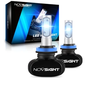 NOVSIGHT 8000LM H11 LED Headlight Bulbs Kit Hi/Low Beam Super Bright 6500K White - Picture 1 of 12