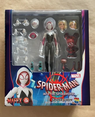 MAFEX No.134 Spider-Gwen & Spider-Ham Spider-Man: Into The Spider-Verse NOVO! - Imagem 1 de 4